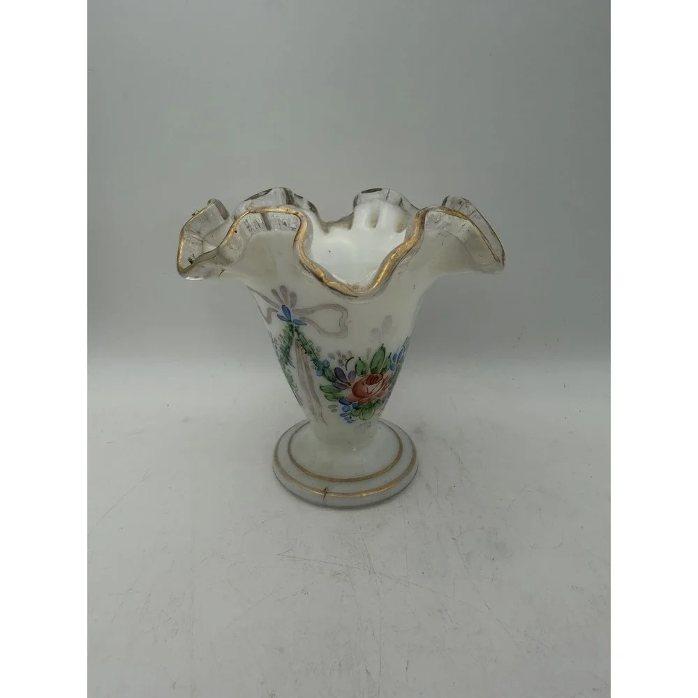 Fenton Charleton Silver Crest Trumpet Vase 